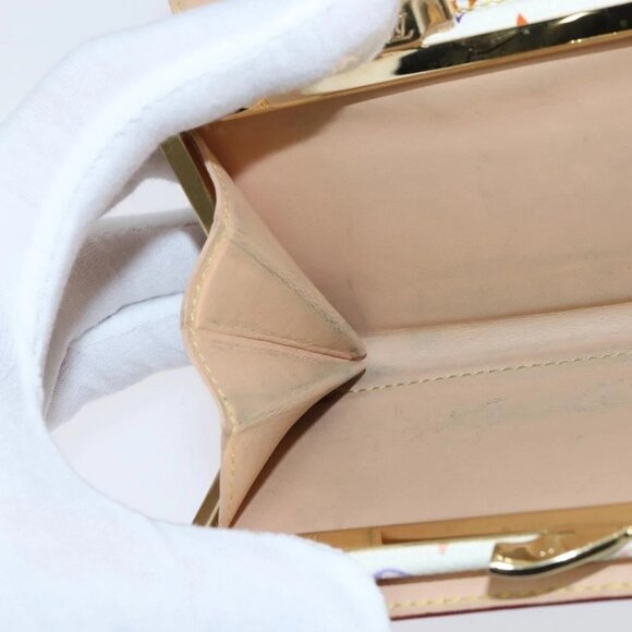 LOUIS VUITTON Multicolor Porte Monnaie Viennois Wallet White M92987 Auth 151172 - Picture 15 of 16